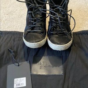 One Teaspoon Lucky Stars Black Ponyhair Sneakers